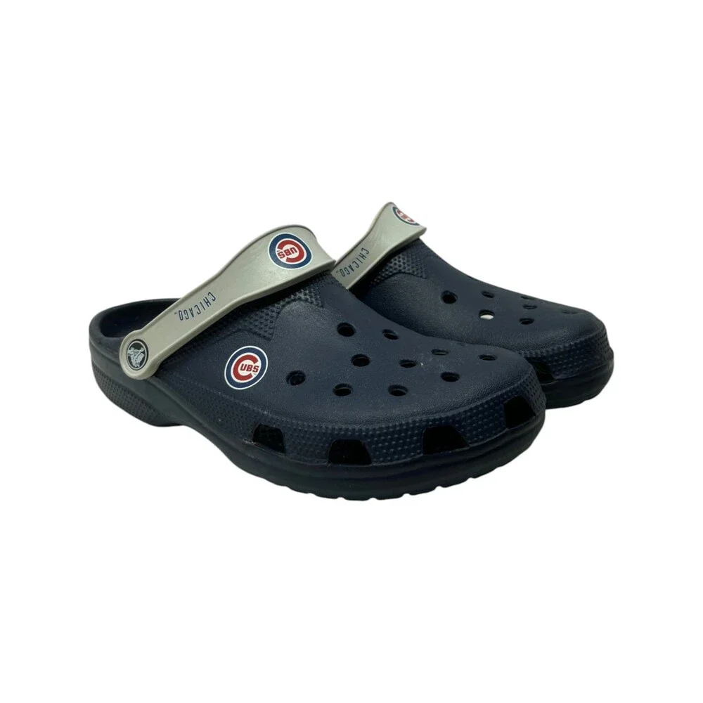 Crocs Clogs Mens Size 7 Womens Size 9 Blue Chicago Cubs MLB Slip On